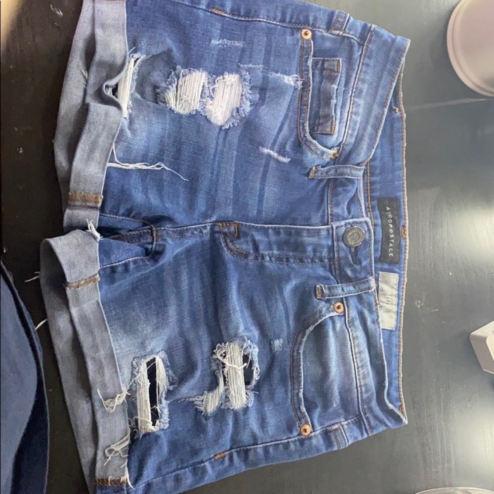Blue jean shorts